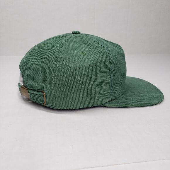 Fernway 5 Panel Snapback Cap Mens One Size Green Corduroy Hat Embroidered Casual - Picture 3 of 11